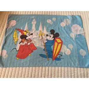 Vintage Disney 80’s Mickey & Minnie Standard Pillow Case